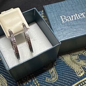 Banter Silver Hammered Hoop Earrings - Women's Jewelry